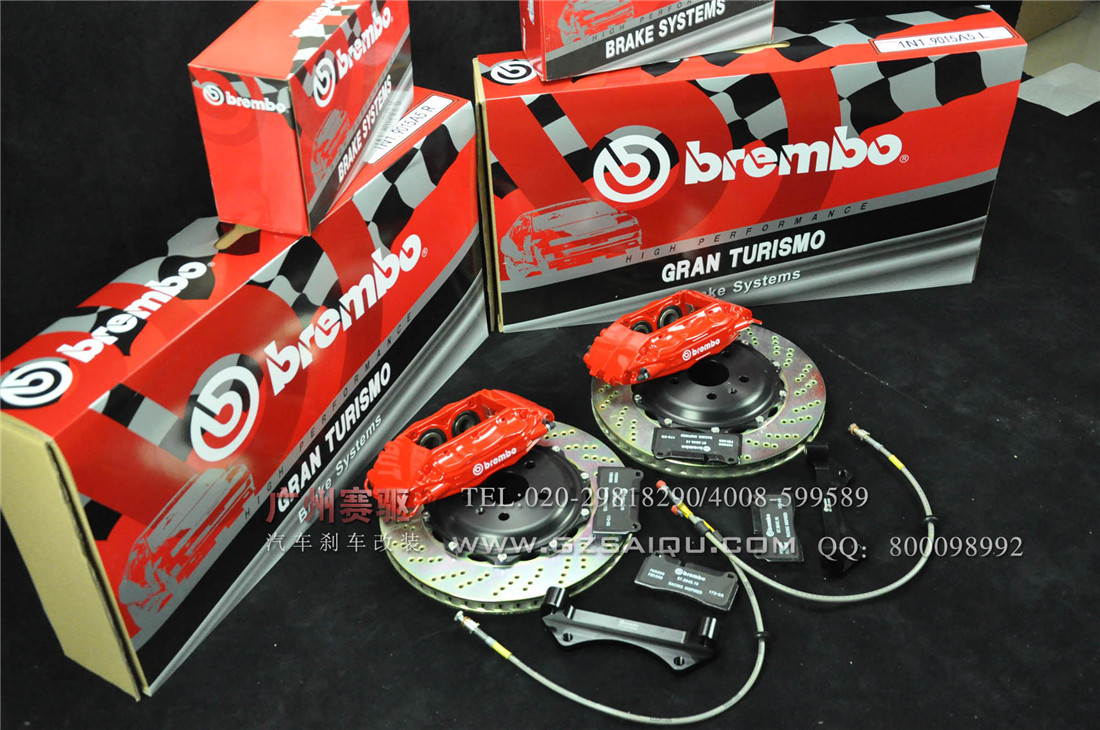 別克君威原裝位BREMBO 剎車套裝 F50大四活塞剎車鮑魚 大大提升制動力